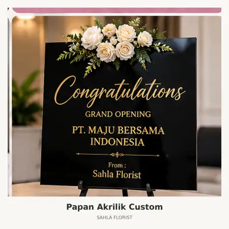 Papan Bunga Akrilik Gondomanan